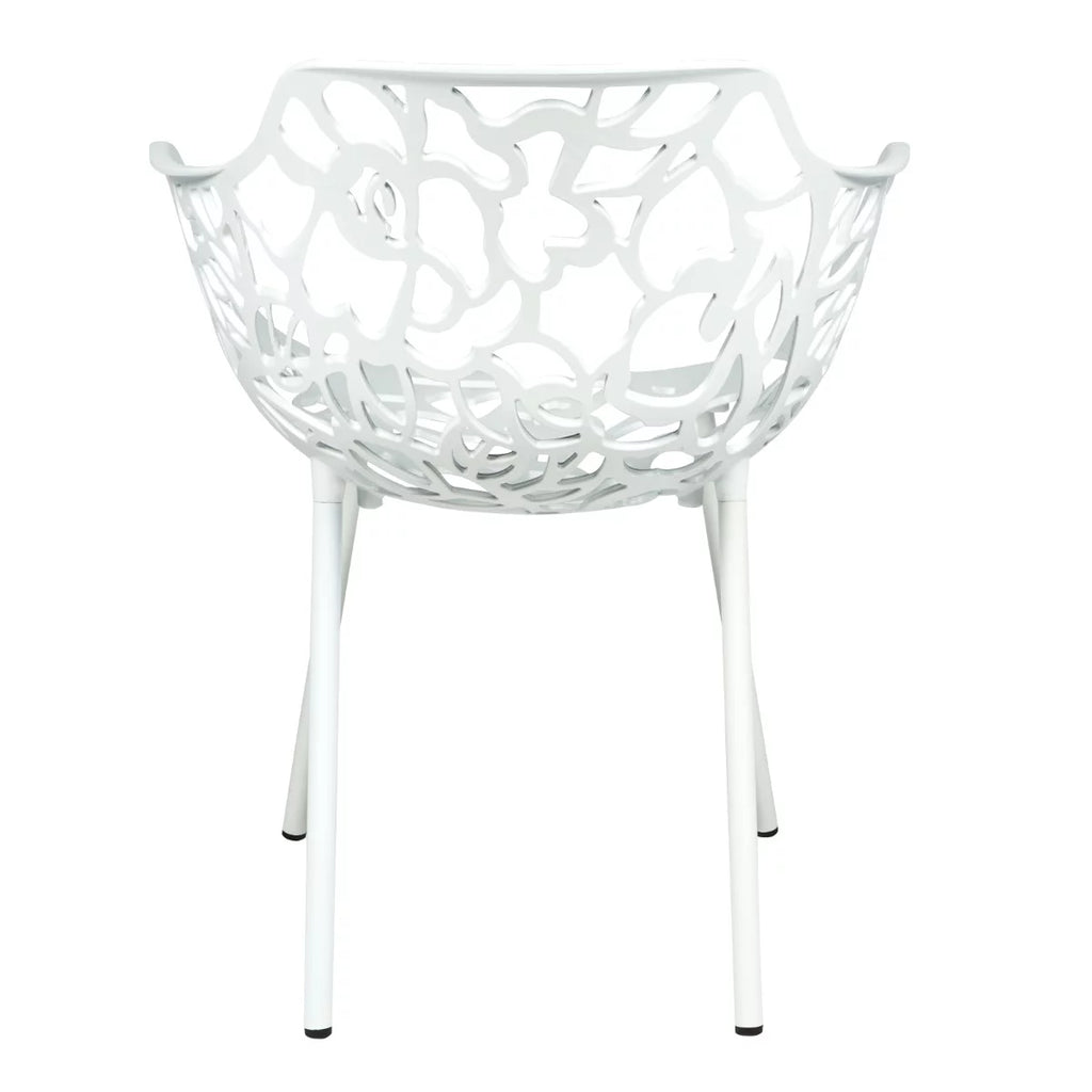 7-Piece Aluminum Outdoor Patio Dining Set with Tempered Glass Table and 6 Stackable Arm Chairs H141303