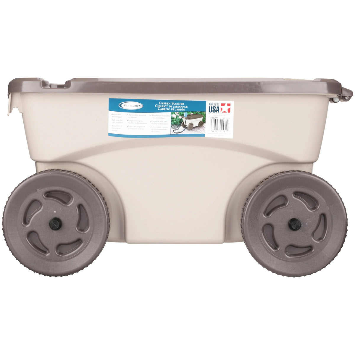 Rolling Garden Scooter with Wheels & Pull Strap N965508