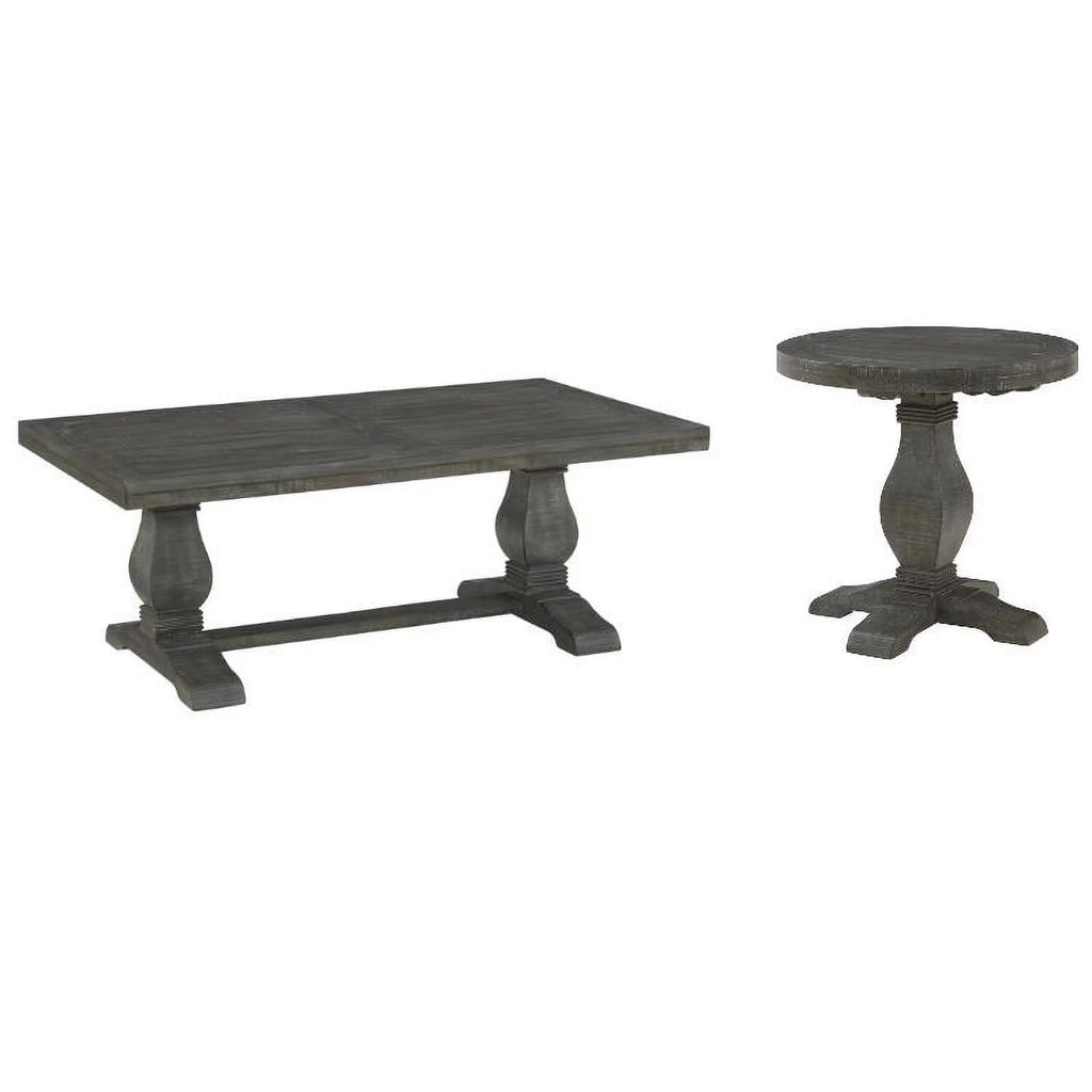 2-Piece Solid Wood Coffee Table & End Table Set P116