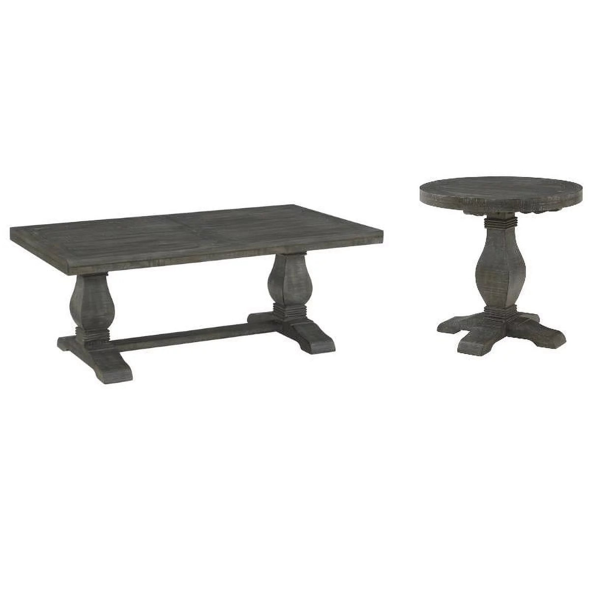 2-Piece Solid Wood Coffee Table & End Table Set P116