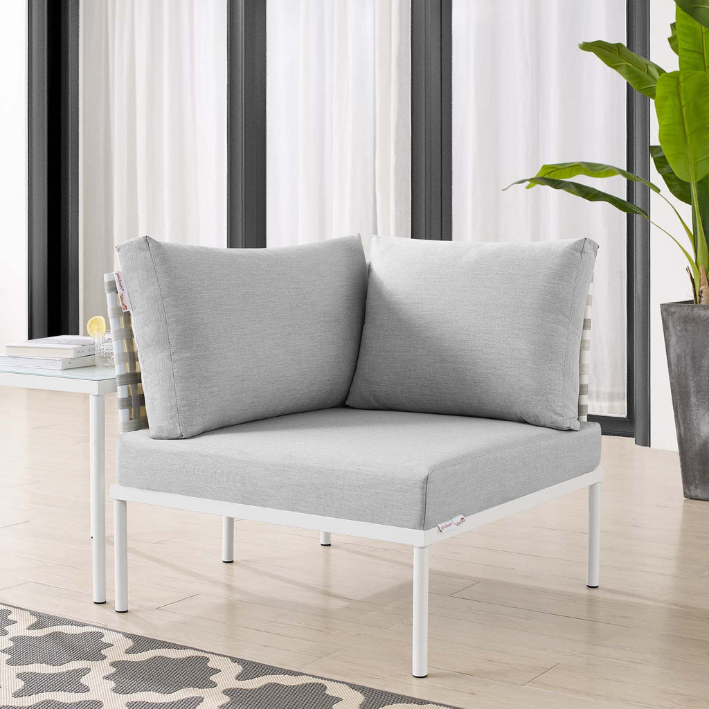 Grey Aluminum Outdoor Corner Chair V63680