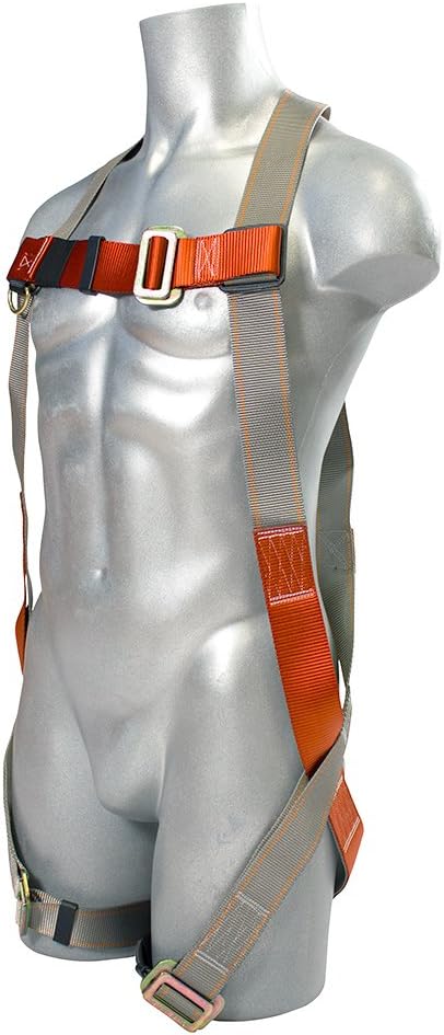 Safety Harness with 6FT Lanyard Kit, Size M-XXL, Blue, Coyote Brown/Orange Q3865