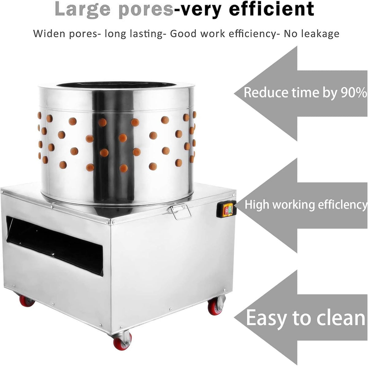 Stainless Steel Chicken Plucker 1500w 275r/min 20 Inch M504
