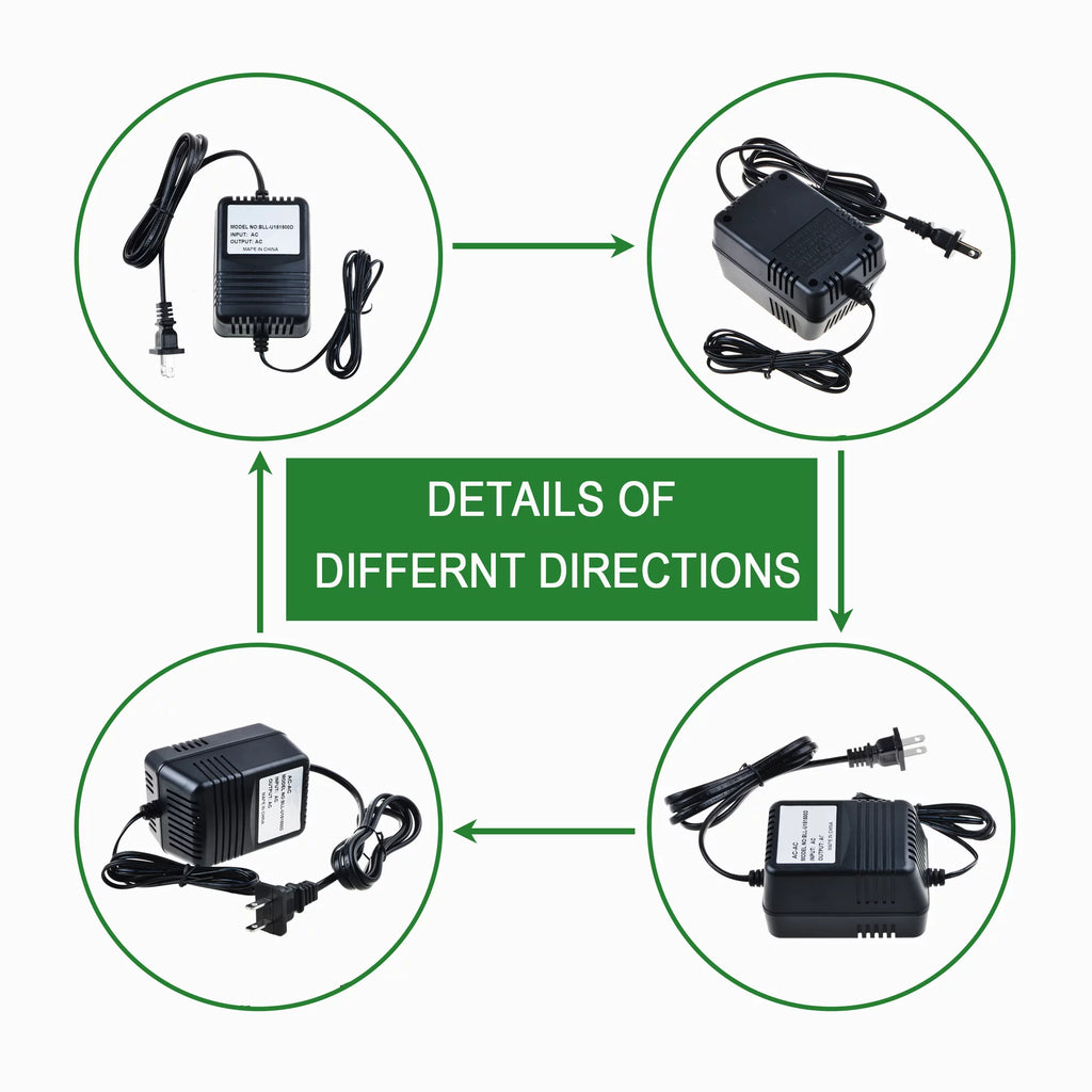 12V AC/AC Adapter Power Supply Charger with Barrel Round Plug Tip H96303