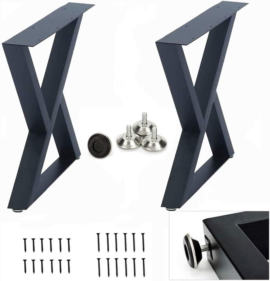 Black Cast Iron K Shape Table Legs Set of 2 S91313