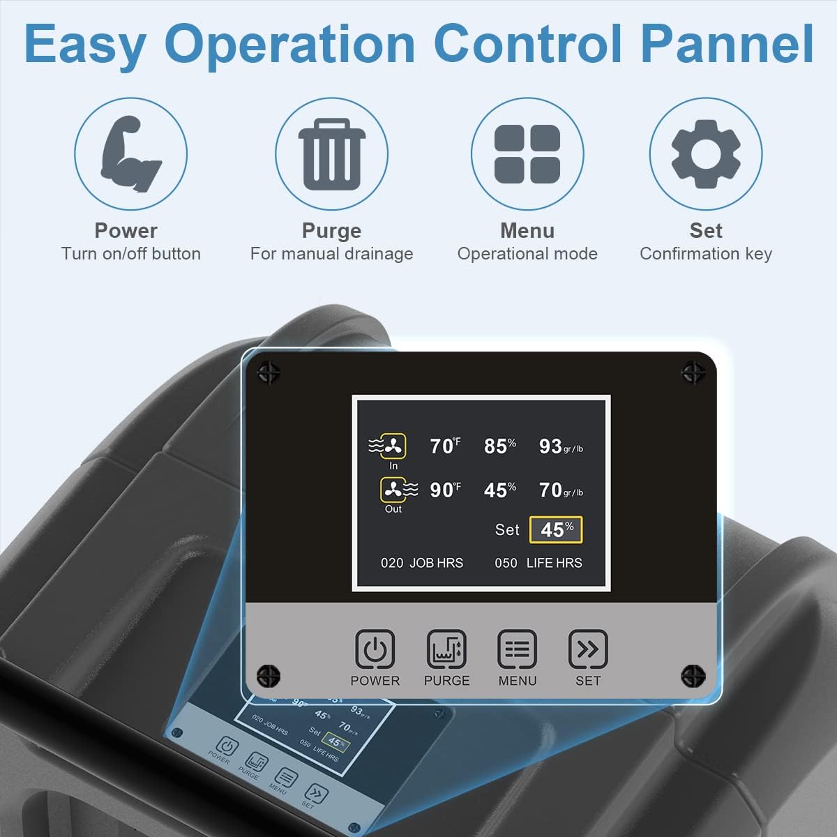 190 PPD Commercial and Industrial Dehumidifier with Pump G9101