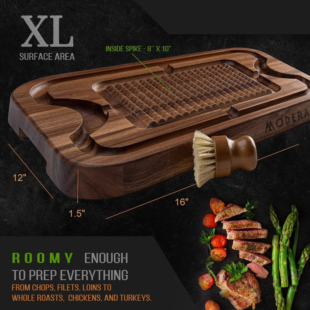 Acacia Wood Cutting Board with Deep Juice Grooves R837