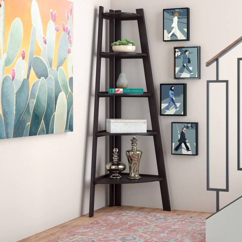 Black Corner Unit Bookcase A9559
