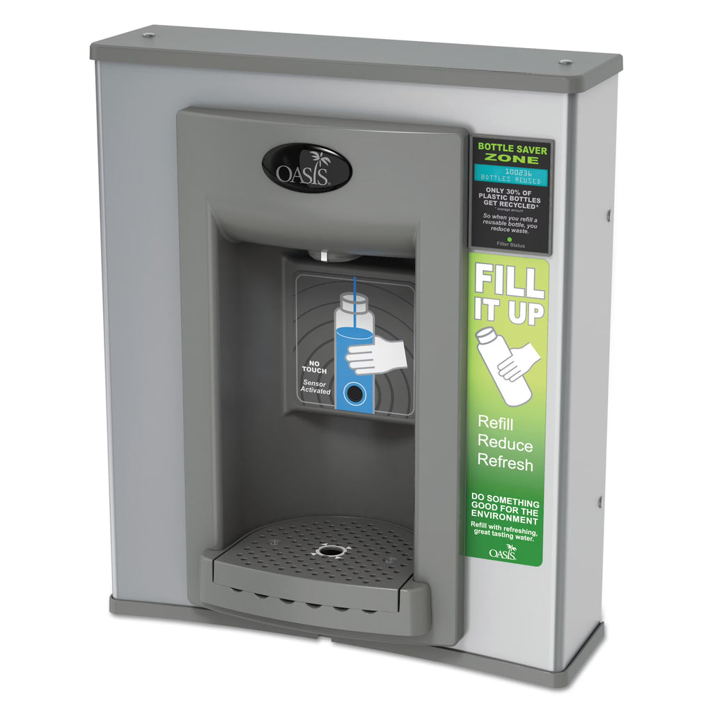 Electronic Hands-Free Bottle Filler Retro Fit, 16 1/2 dia., Gray I429369
