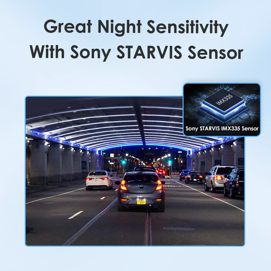2K 1440P 60FPS + 1080P 30FPS Dashcam Front and Rear M597
