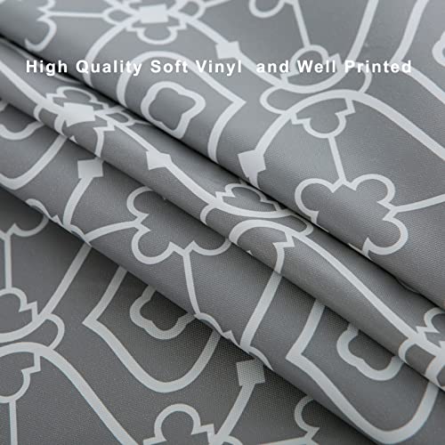 Round Vinyl Fitted Tablecloth with Elastic Edge for 40"-44" Round Table U160055