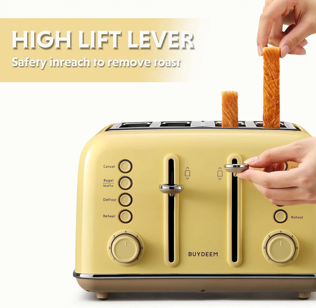 4-Slice Toaster, Extra Wide Slots, Mellow Yellow O39262