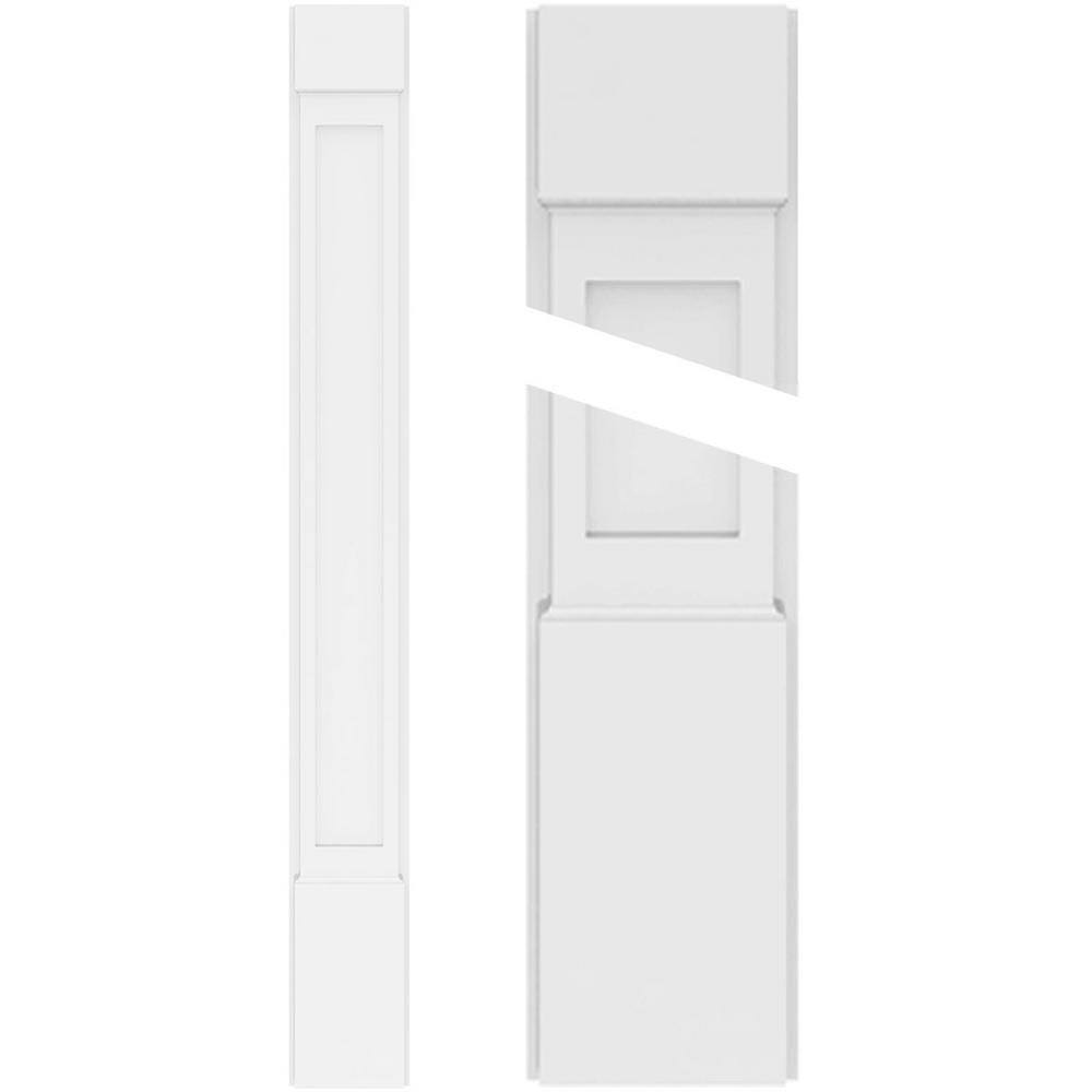 Flat Panel PVC Pilaster with Capital & Base (Pair) J96236