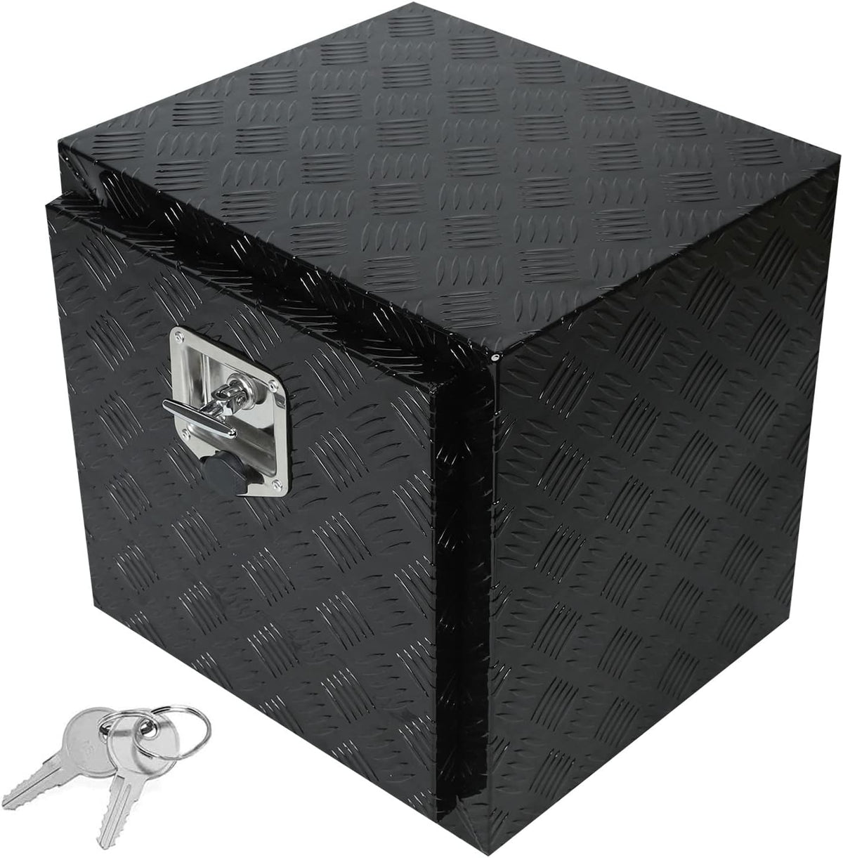 Black Aluminum 5 Bar Tread Underbody Toolbox with Lock Latch P84388