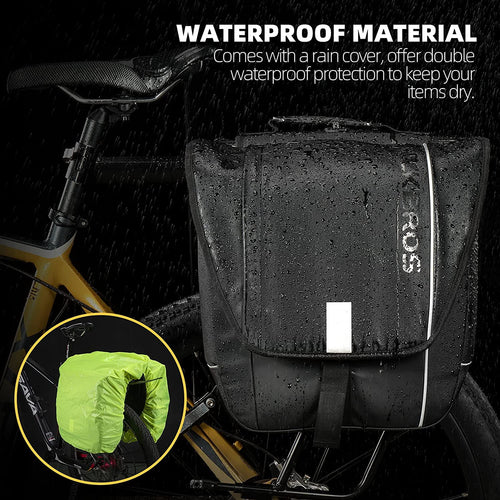 30L Waterproof Bike Pannier Bag with Rain Cover L90368