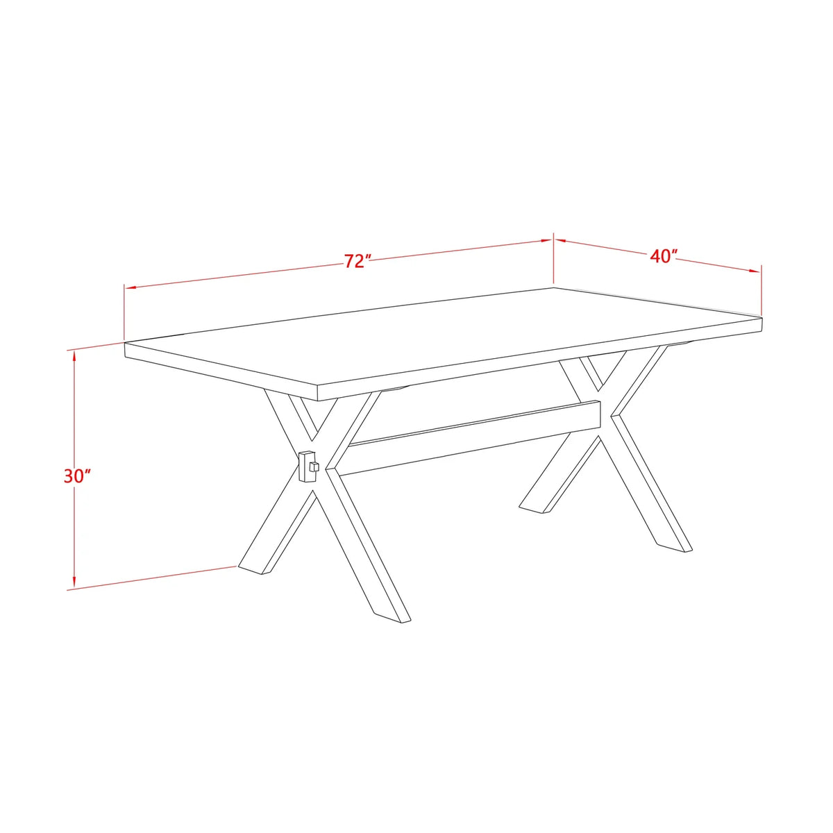 5 Piece Wood Dining Table Set R538