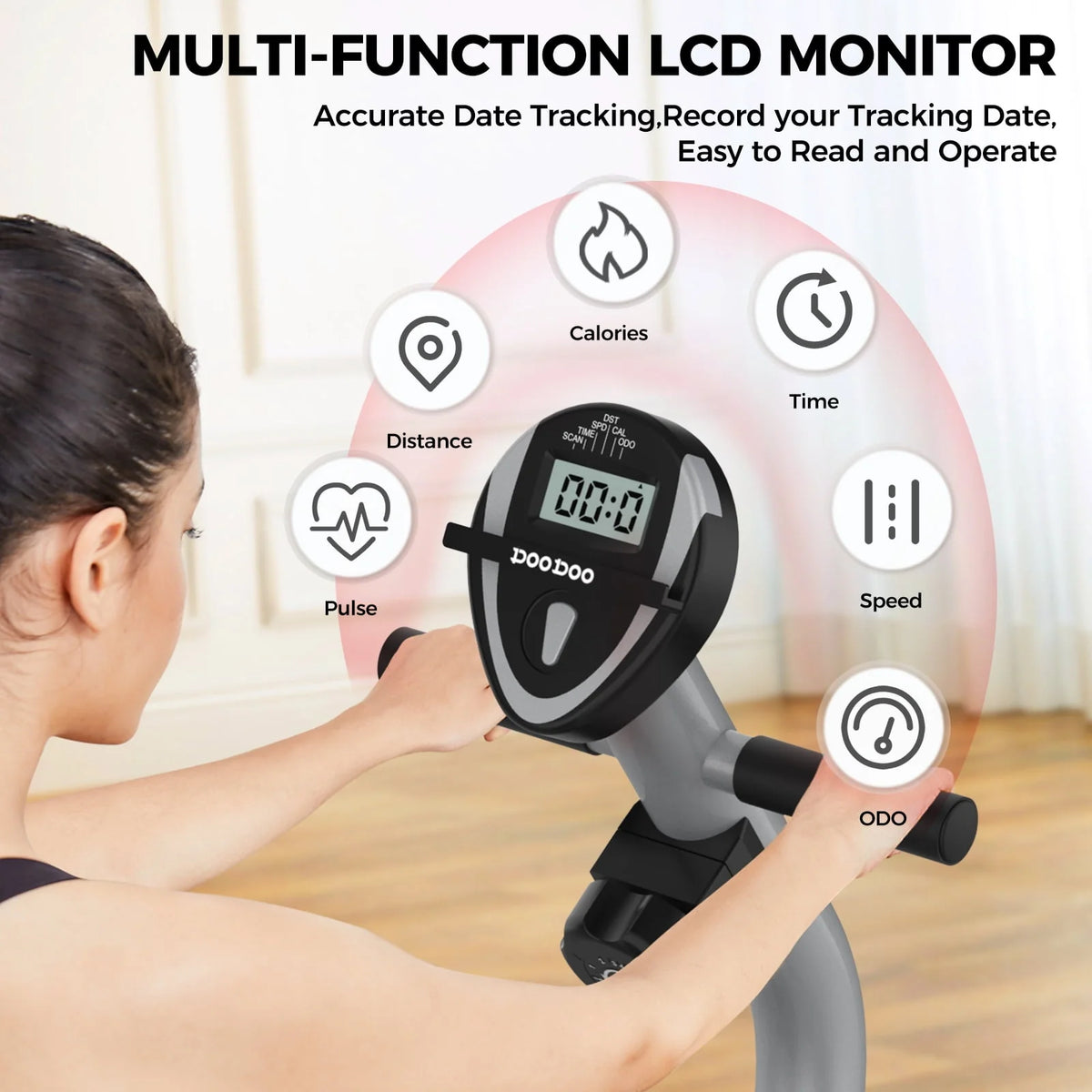 Recumbent Exercise Bike 8 Level Adjustable Magnetic Resistance Y477494
