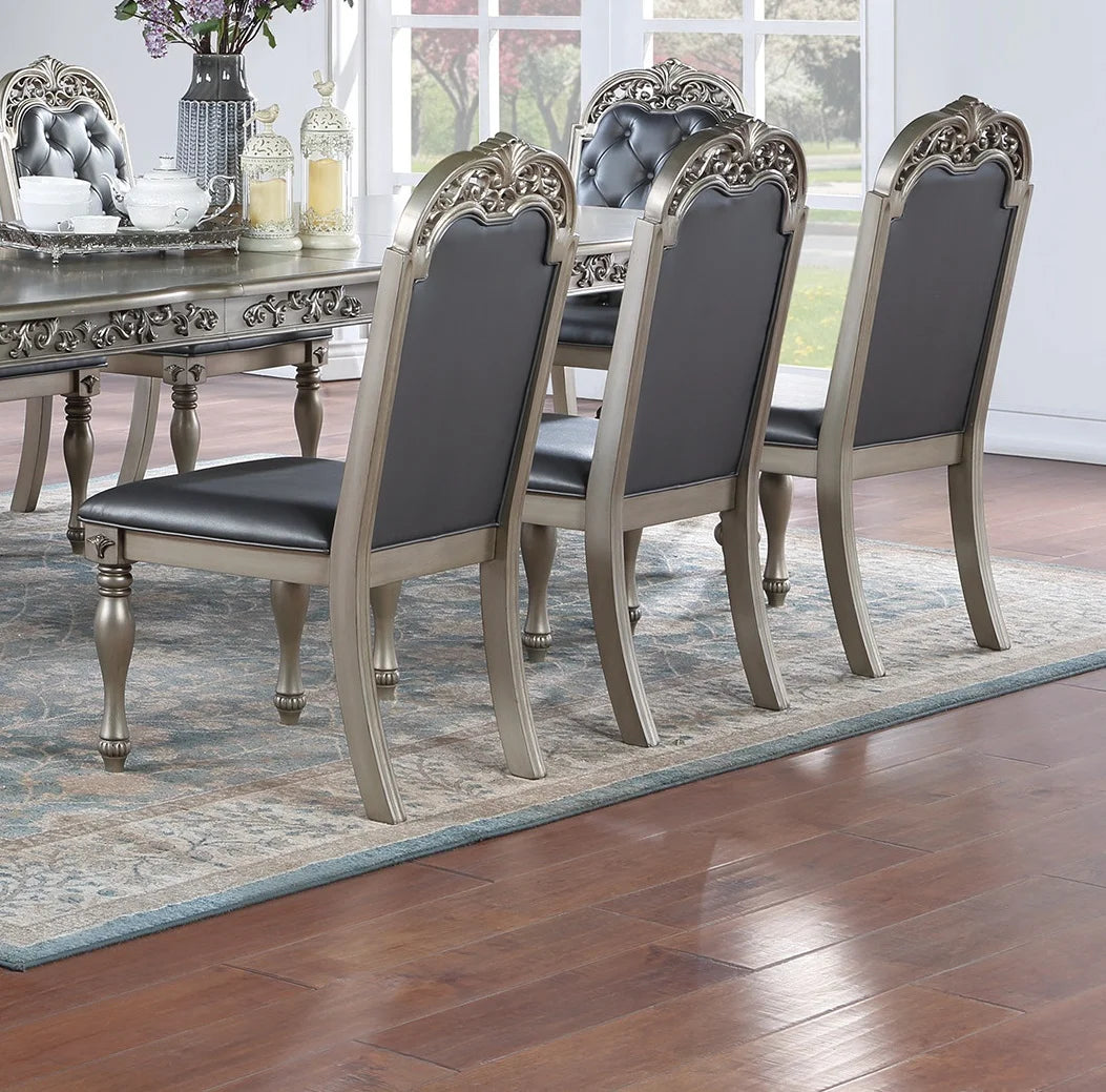 Set of 2 Grey Upholstered Dining Chairs P561698
