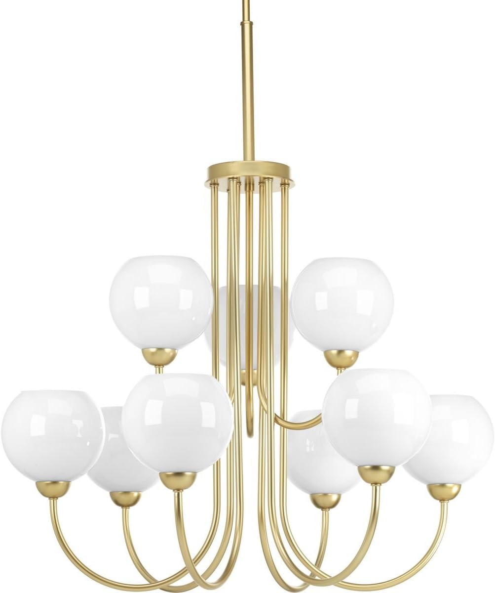 Nine-Light Chandelier, Gold X9632
