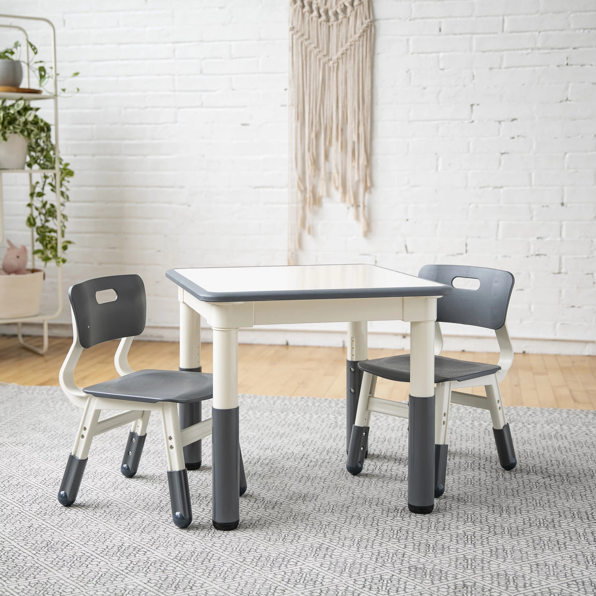 Adjustable Kids Activity Table with 2 Chairs O154812