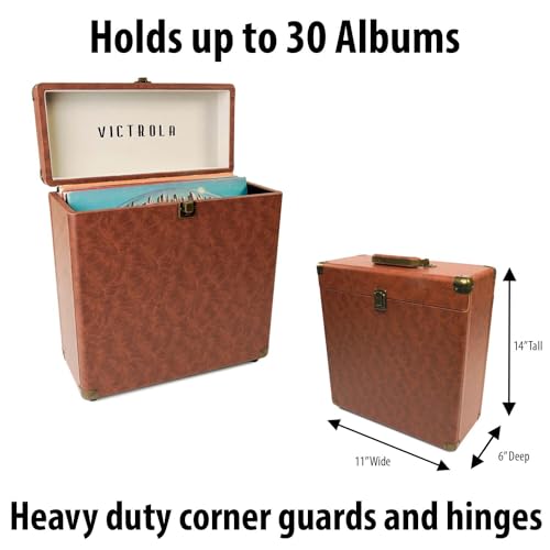 Black Record Storage Case with Easy-Carry Handle E2110