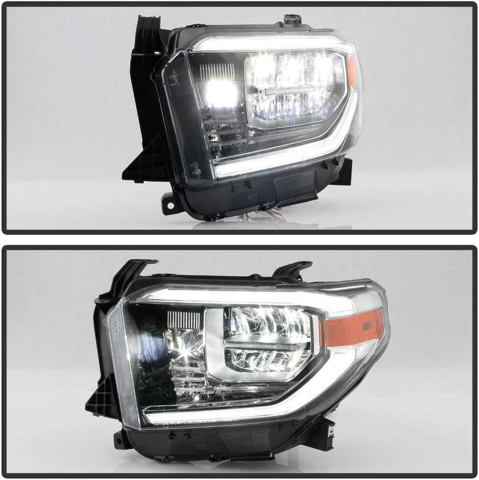 Smoked Chrome Housing LED Headlight Assembly Driver Side B150448