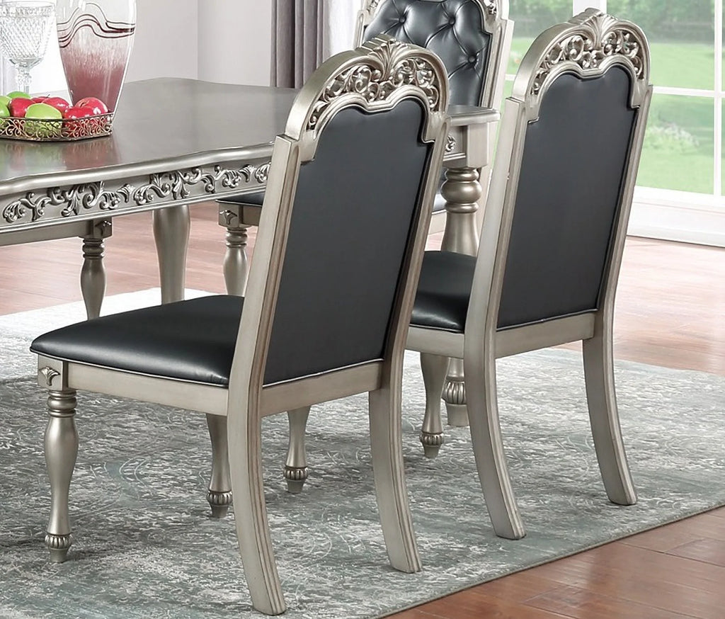 Set of 2 Grey Upholstered Dining Chairs P561698