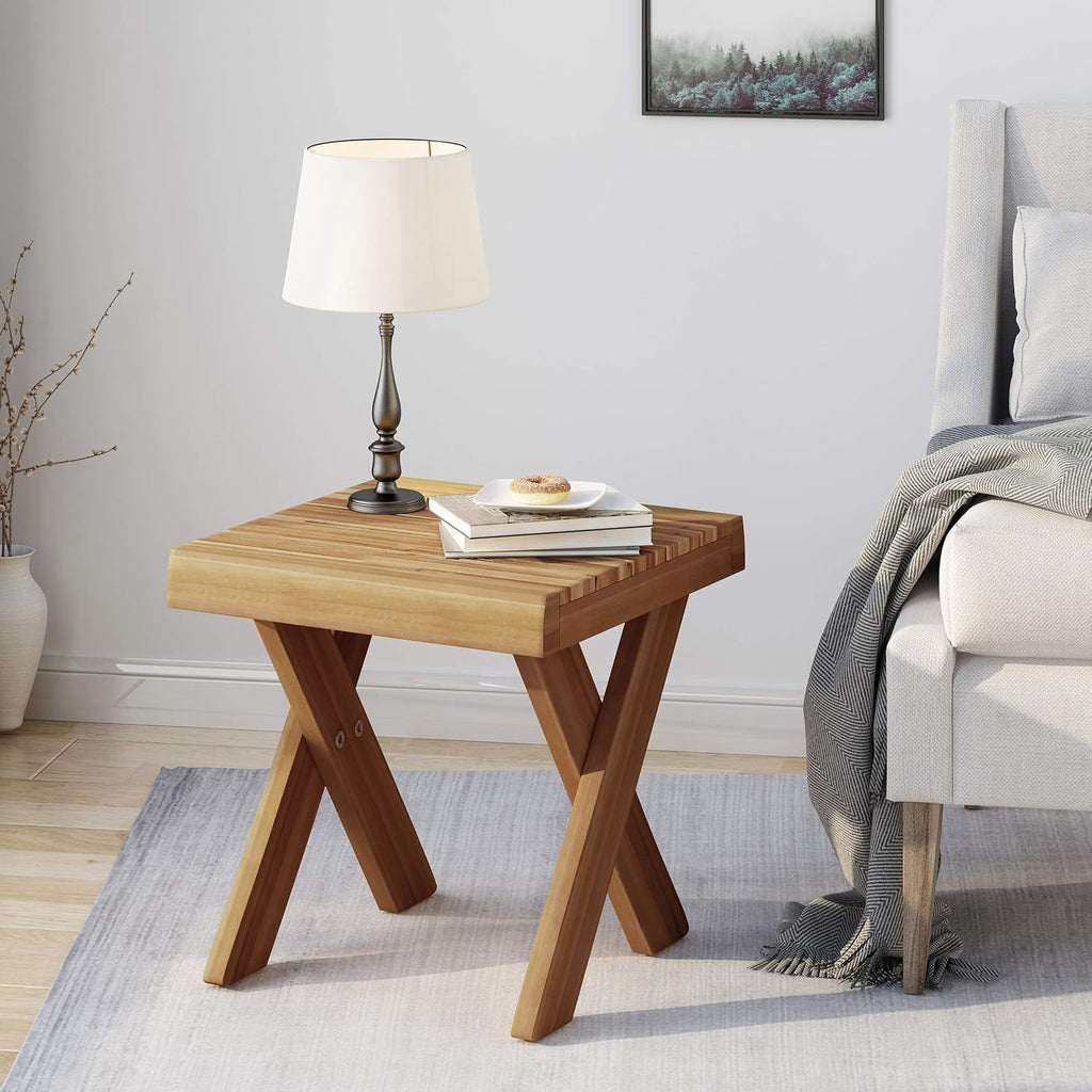 Acacia Wood Side Table D416