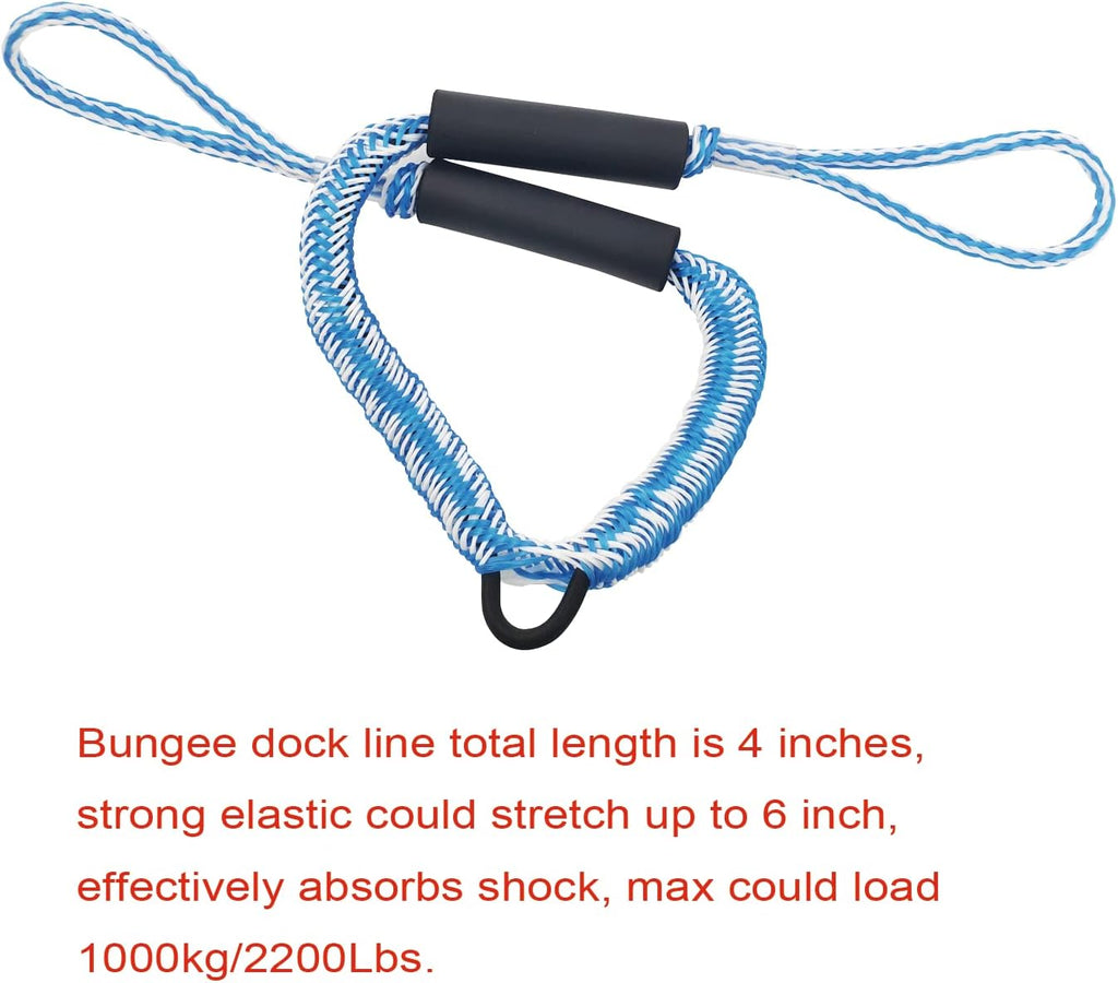 36" Marine Grade Stainless Steel 316 Boat Sand Anchor Kit with Bungee Dock Line and Case, Pack of 2 I698117