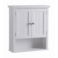 2-Door Wood Wall Cabinet with Shelves in White N4596