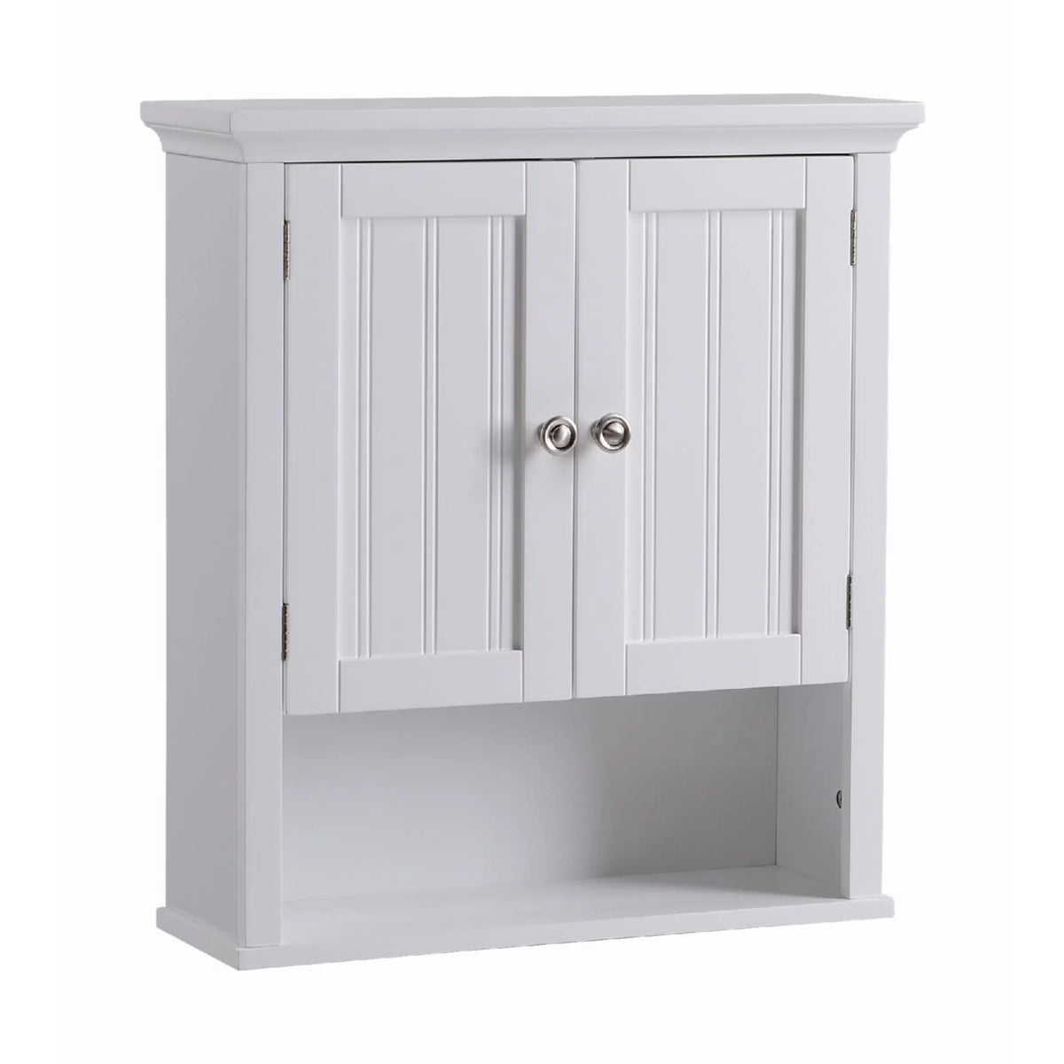 2-Door Wood Wall Cabinet with Shelves in White N4596