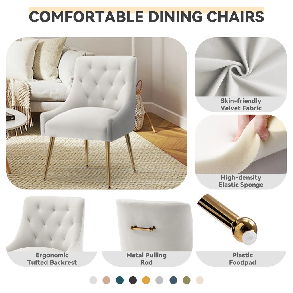 Velvet Dining Chairs Set of 2 Z2794