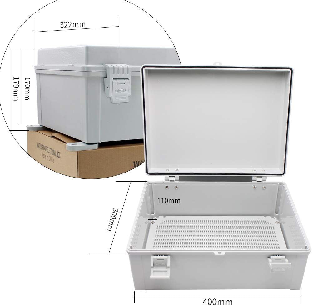 Waterproof Electrical Box with Lock and Wall Bracket M592595