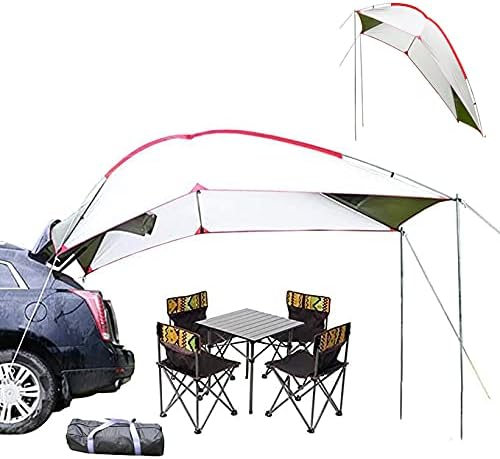 Portable Camping Car Tail Tent Multi-Person Awning Sunshade Blue V881288