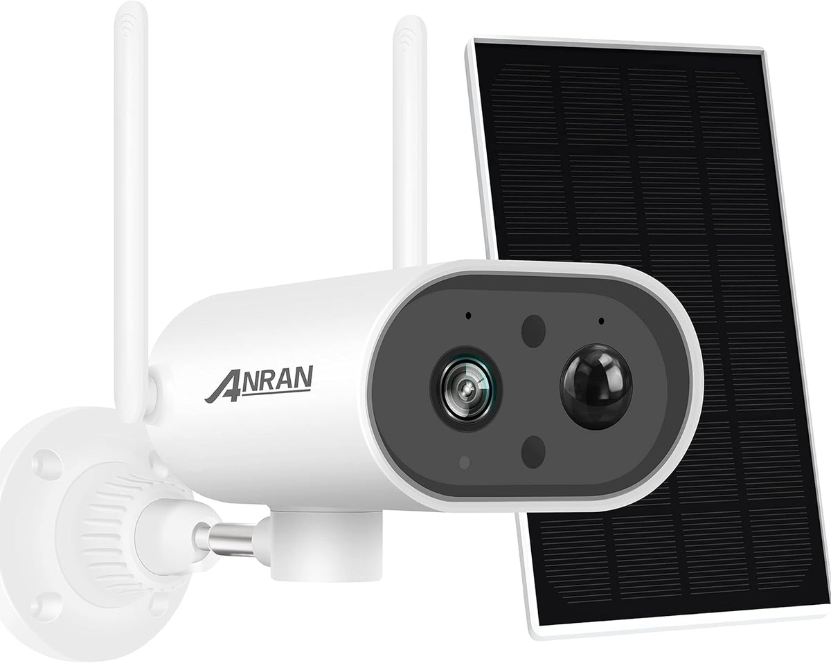 Wireless Outdoor Solar Security Camera 1080P White E4423