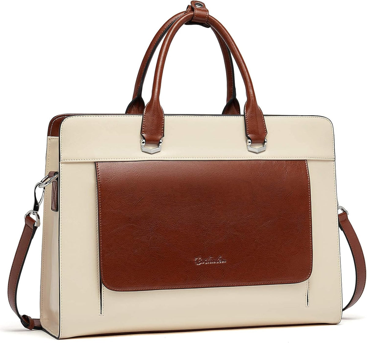 15.6 Inch Leather Laptop Messenger Bag S8013