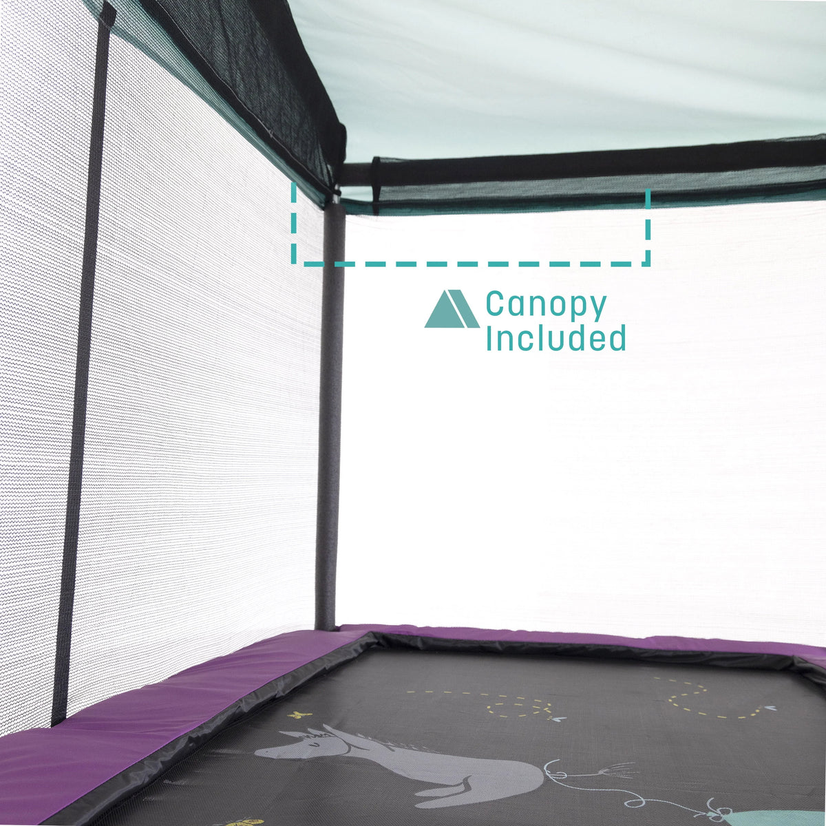 6x4ft Indoor Mini Trampoline with Net Enclosure Y939792