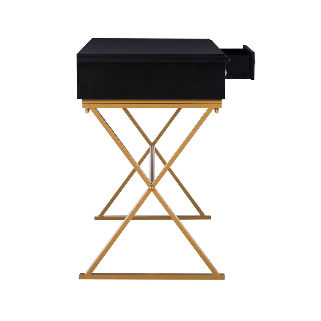 Black Two-Drawer Desk I82189