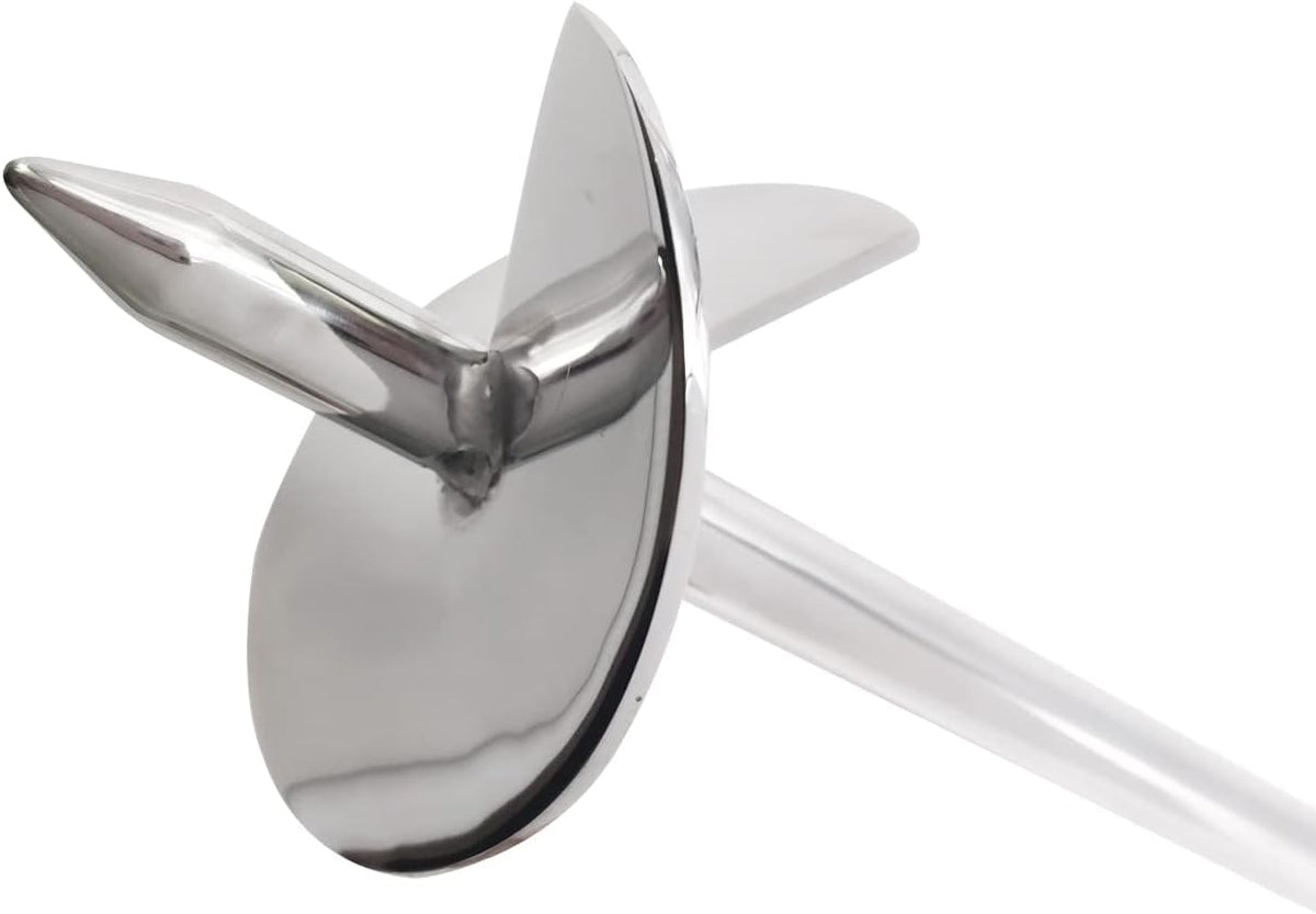 36" Marine Grade Stainless Steel 316 Boat Sand Anchor Kit with Bungee Dock Line and Case, Pack of 2 I698117
