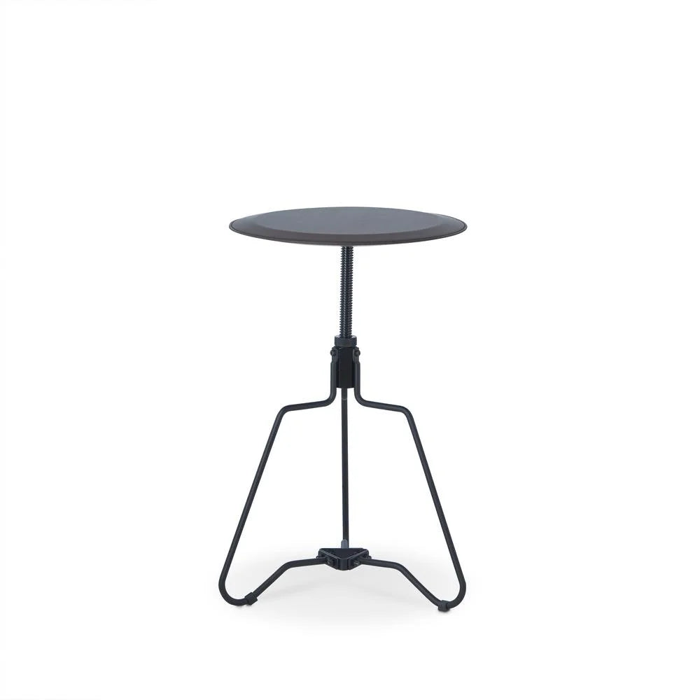 Adjustable Round End Table with Metal Frame T46987
