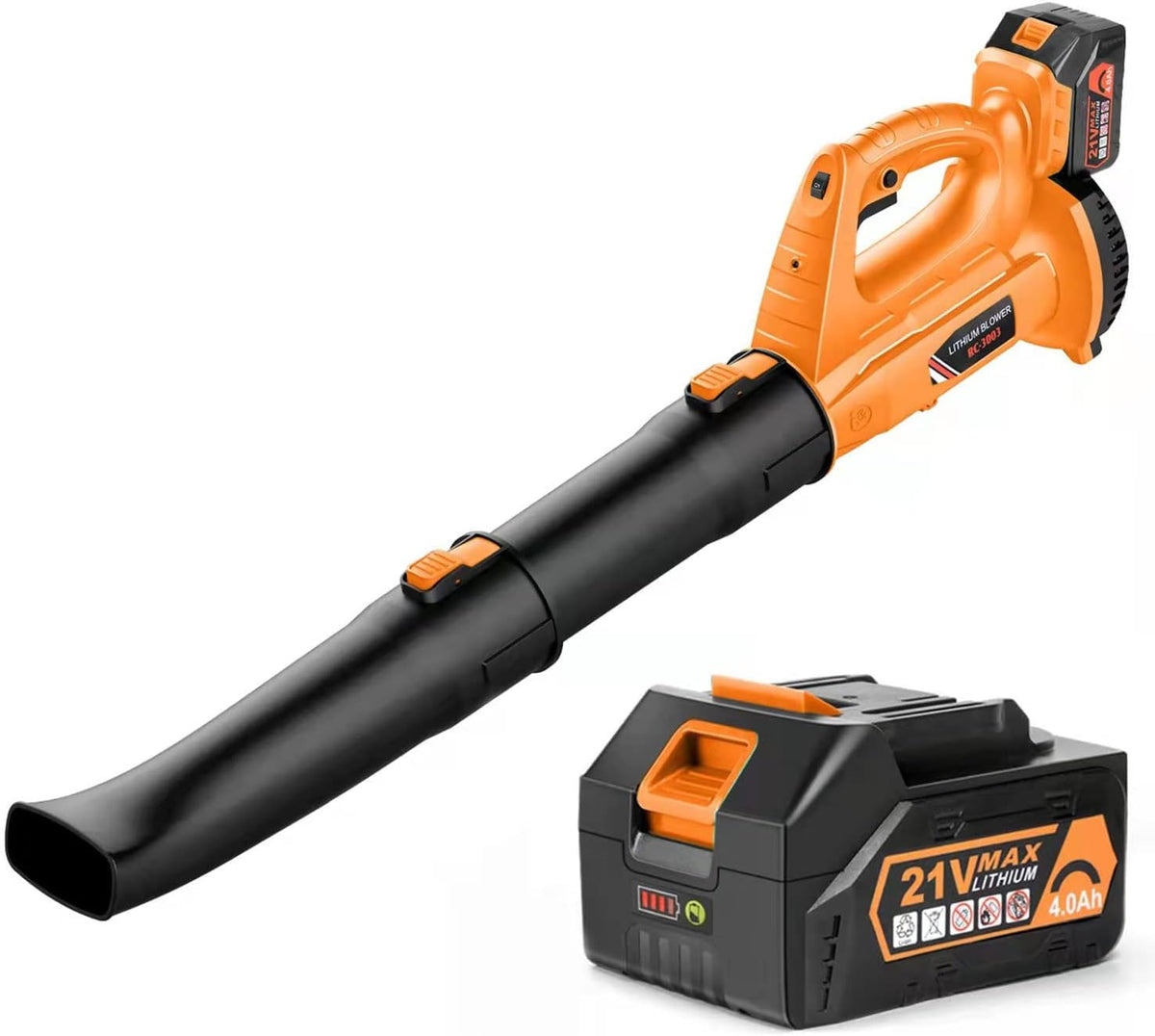 320 CFM 150 MPH Battery Leaf Blower with 4.0Ah Battery & Charger E9348
