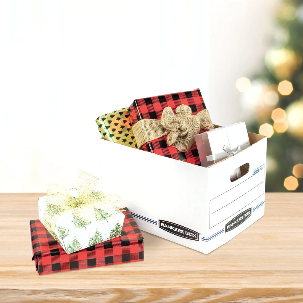 Letter/Legal Size Storage Boxes, 4 per Carton, White P2279