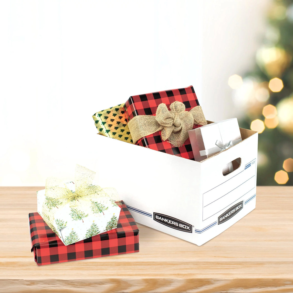 Letter/Legal Size Storage Boxes, 4 per Carton, White P2279