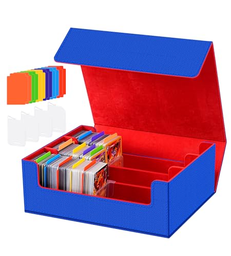 Trading Card Storage Box 2400+ Card Deck Case Black and Gray N694