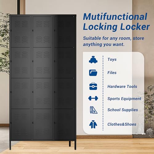 Blue Steel 3 Doors Metal Storage Locker G6243