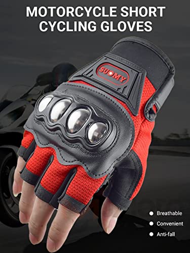 Men Half Finger Motorcycle Gloves with Hard Knuckle W26062