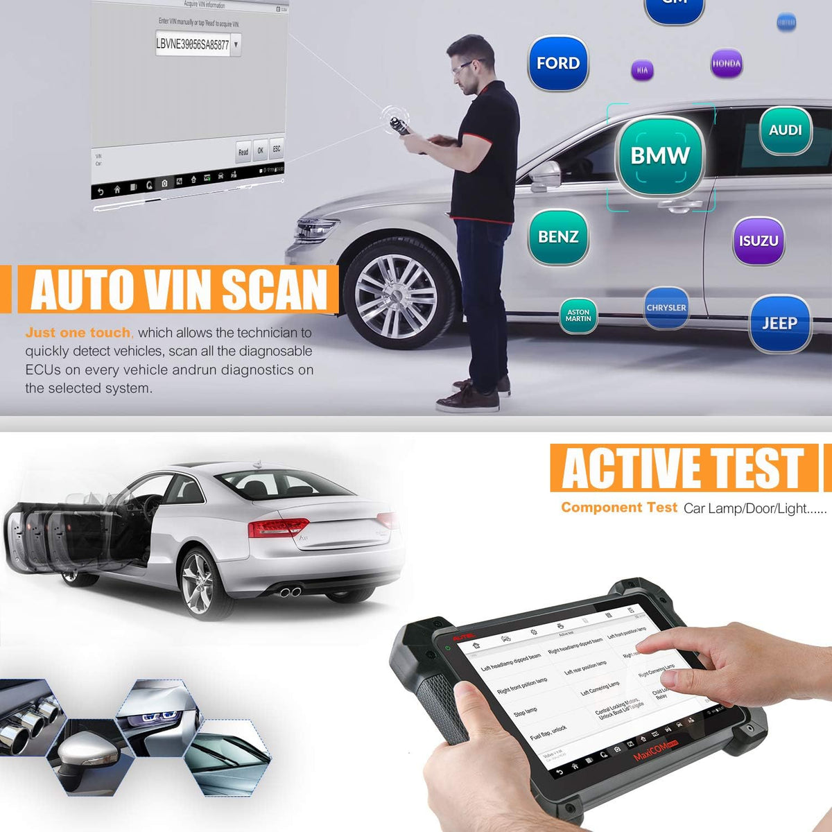 Automotive Scan Tool with Advanced ECU Coding V631601