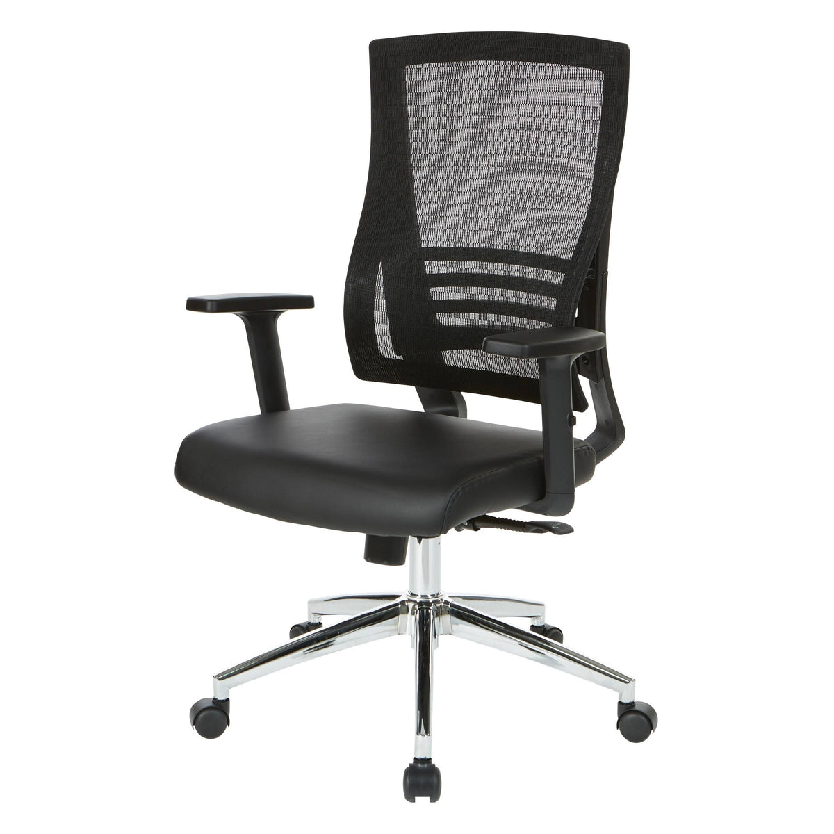 Bonded Leather Seat Office Chair with Black Frame V329302