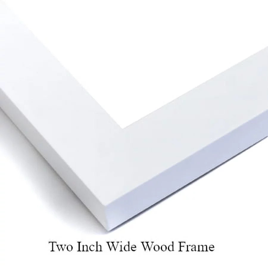 White Modern Wood Framed Art Print W2013