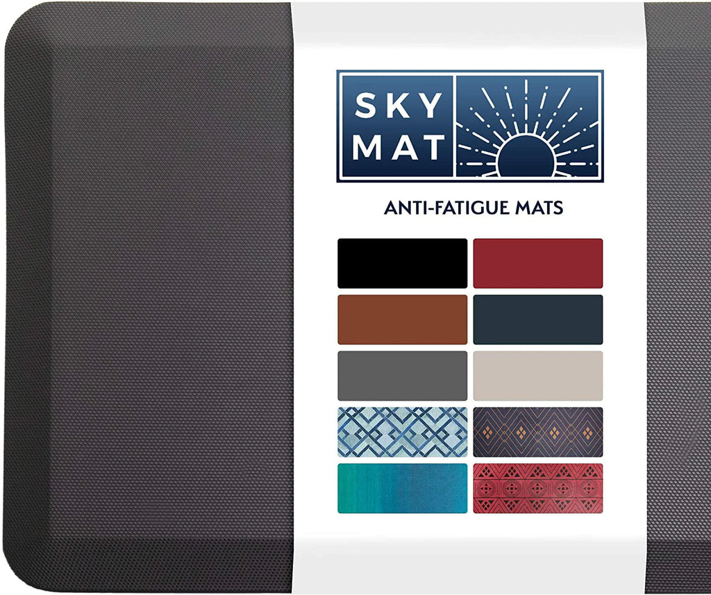 Anti Fatigue Cushioned 3/4 Inch Black Floor Mat R5434